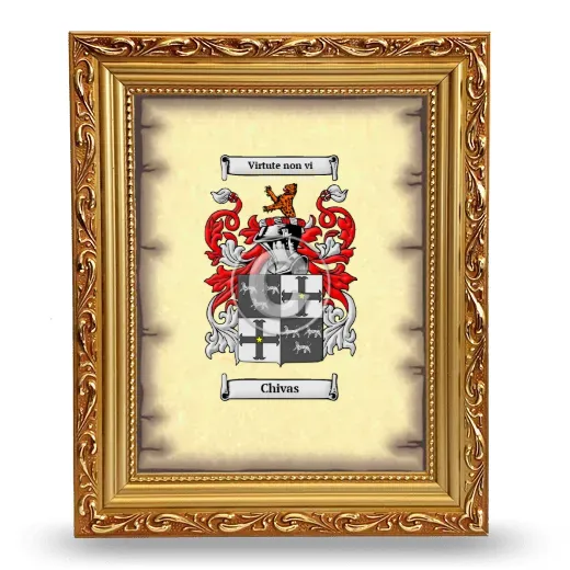 Chivas Coat of Arms Framed - Gold