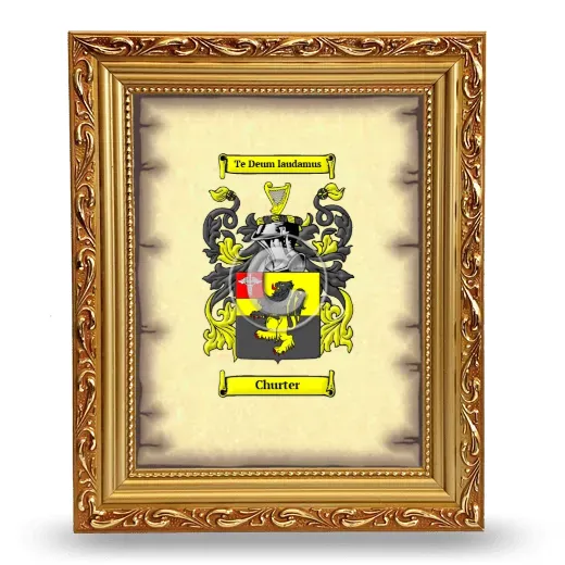 Churter Coat of Arms Framed - Gold