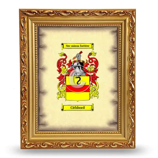 Cithbord Coat of Arms Framed - Gold