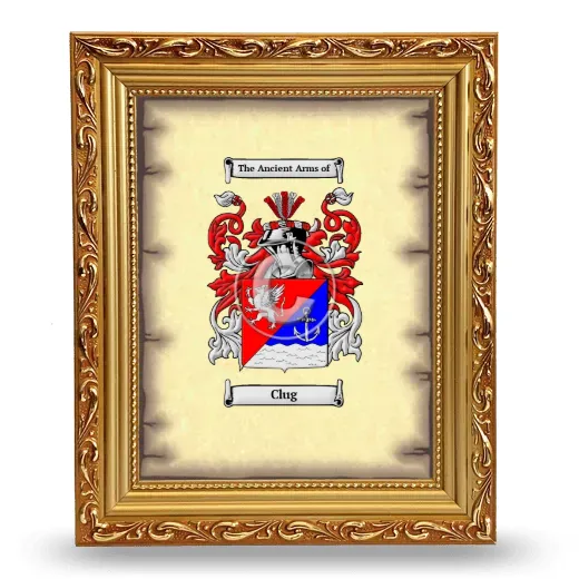 Clug Coat of Arms Framed - Gold