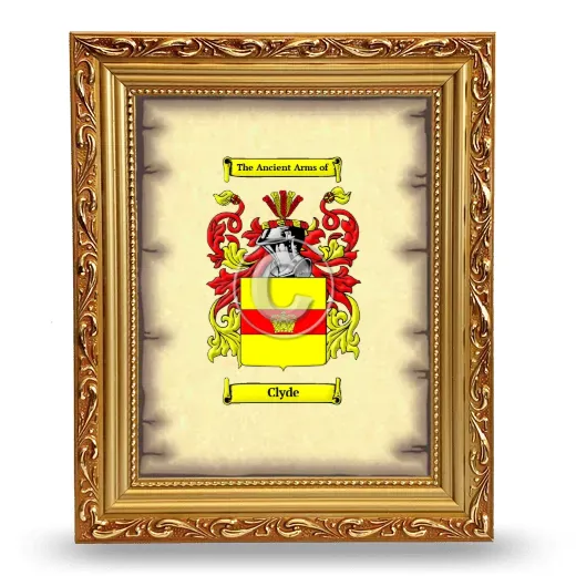 Clyde Coat of Arms Framed - Gold