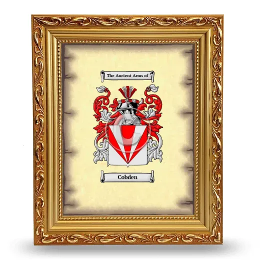 Cobden Coat of Arms Framed - Gold