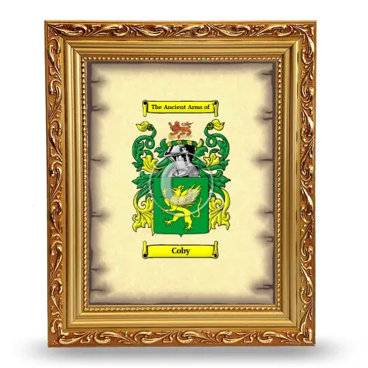 Coby Coat of Arms Framed - Gold