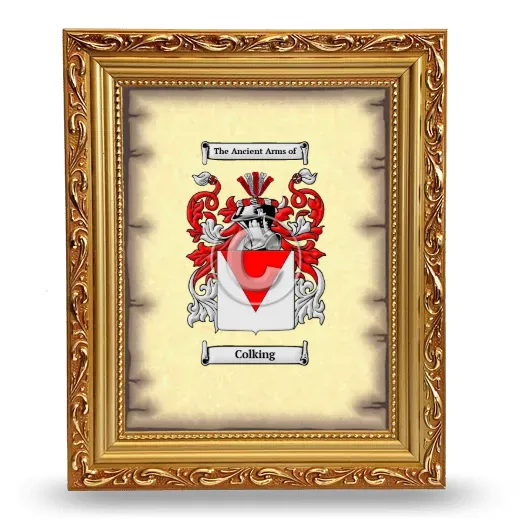Colking Coat of Arms Framed - Gold