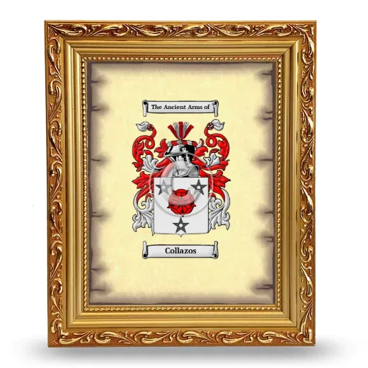 Collazos Coat of Arms Framed - Gold