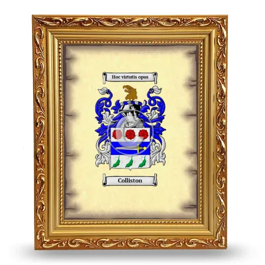 Colliston Coat of Arms Framed - Gold