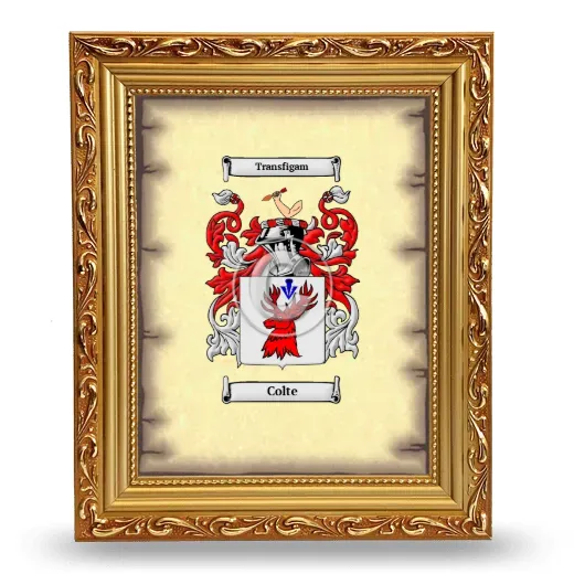 Colte Coat of Arms Framed - Gold
