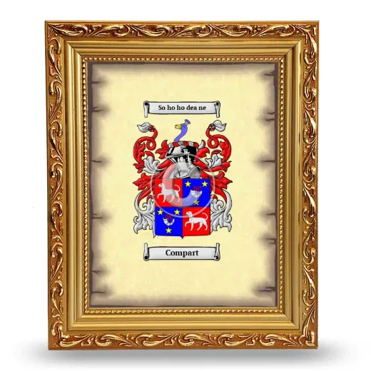 Compart Coat of Arms Framed - Gold