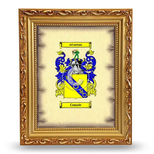 Comrie Coat of Arms Framed - Gold
