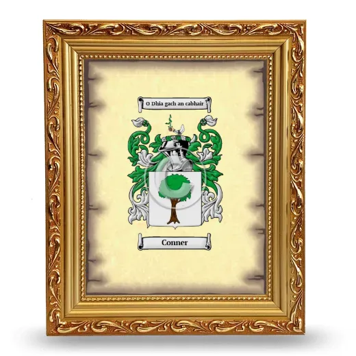 Conner Coat of Arms Framed - Gold