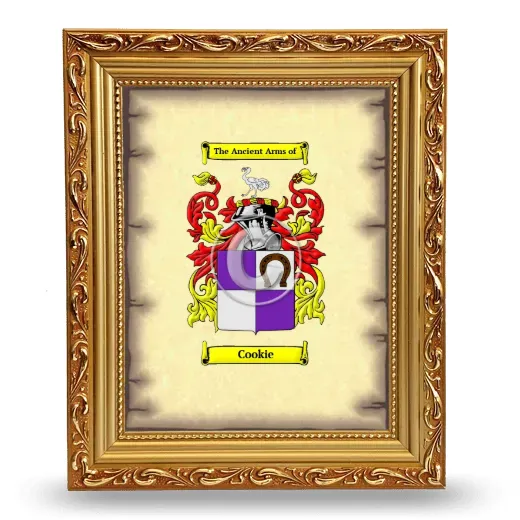 Cookie Coat of Arms Framed - Gold