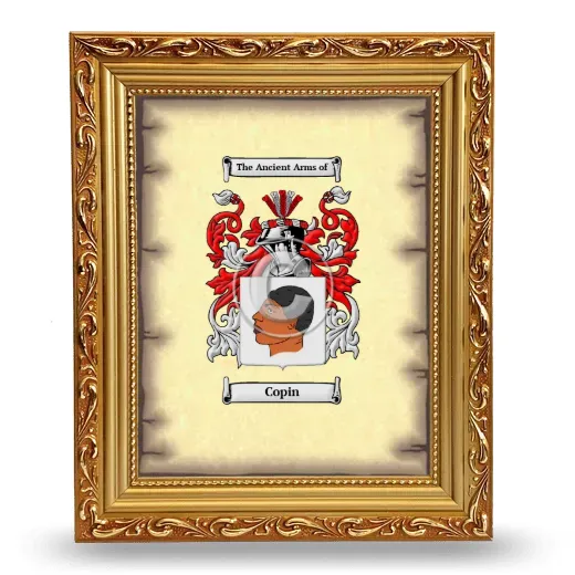 Copin Coat of Arms Framed - Gold