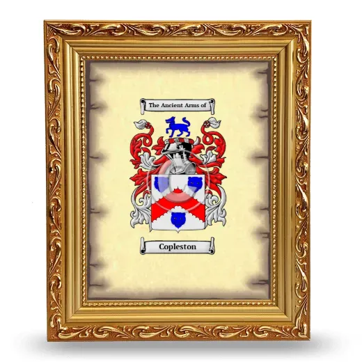 Copleston Coat of Arms Framed - Gold
