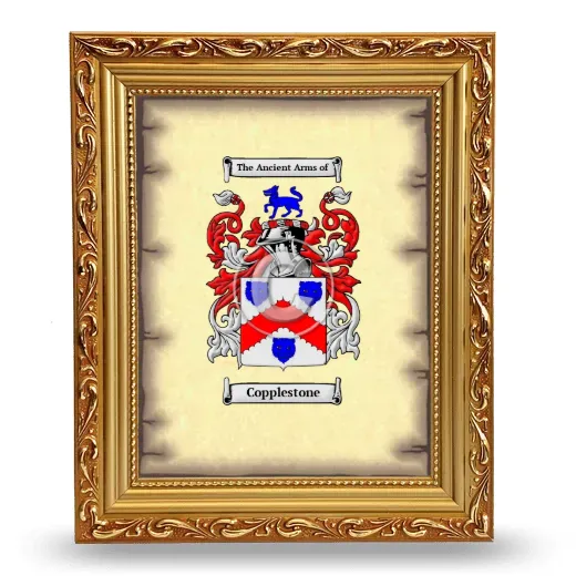 Copplestone Coat of Arms Framed - Gold