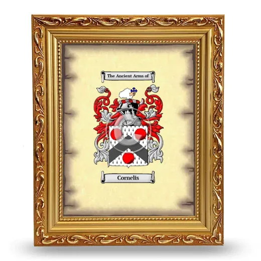 Cornelis Coat of Arms Framed - Gold