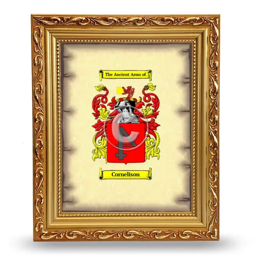 Cornelison Coat of Arms Framed - Gold