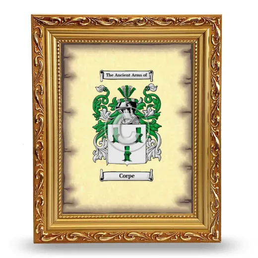 Corpe Coat of Arms Framed - Gold