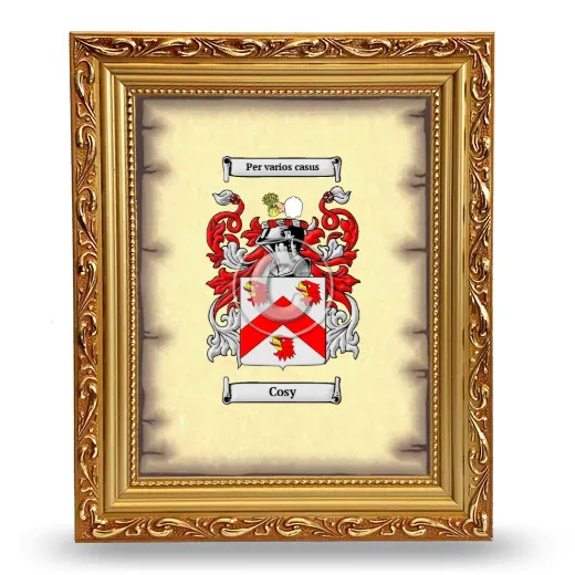 Cosy Coat of Arms Framed - Gold
