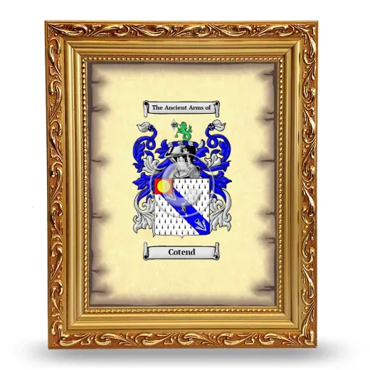 Cotend Coat of Arms Framed - Gold