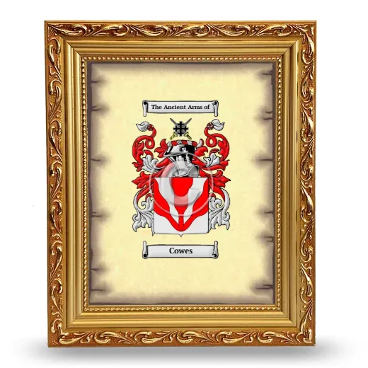 Cowes Coat of Arms Framed - Gold