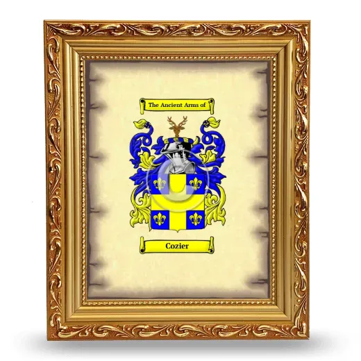 Cozier Coat of Arms Framed - Gold