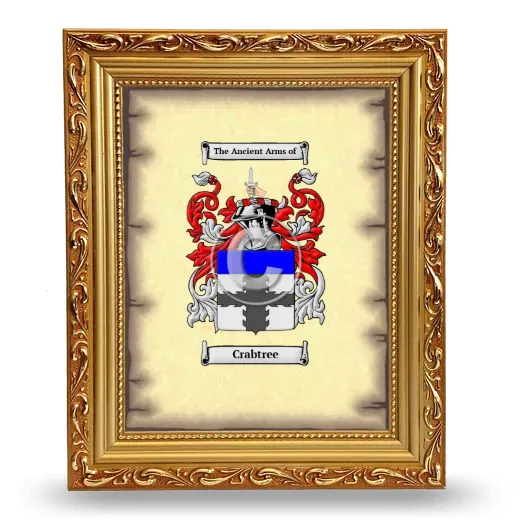Crabtree Coat of Arms Framed - Gold