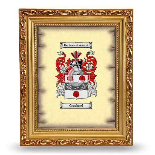 Cracknel Coat of Arms Framed - Gold