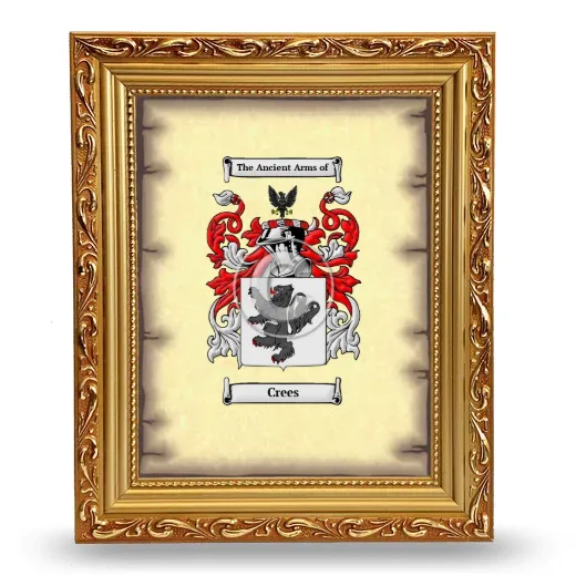Crees Coat of Arms Framed - Gold