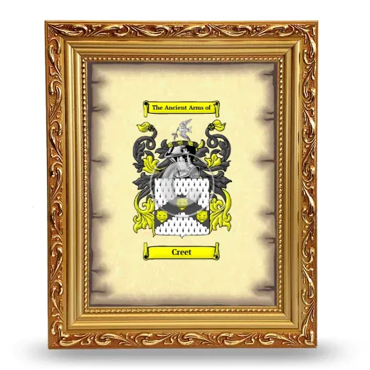 Creet Coat of Arms Framed - Gold