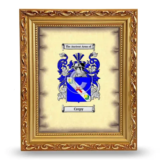 Crepy Coat of Arms Framed - Gold