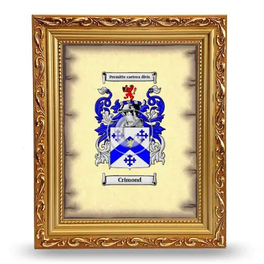 Crimond Coat of Arms Framed - Gold