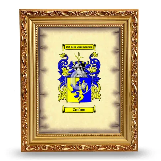 Crofton Coat of Arms Framed - Gold