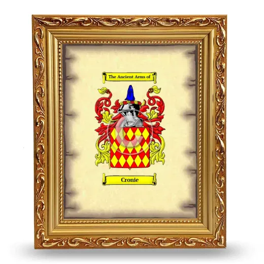 Cronie Coat of Arms Framed - Gold