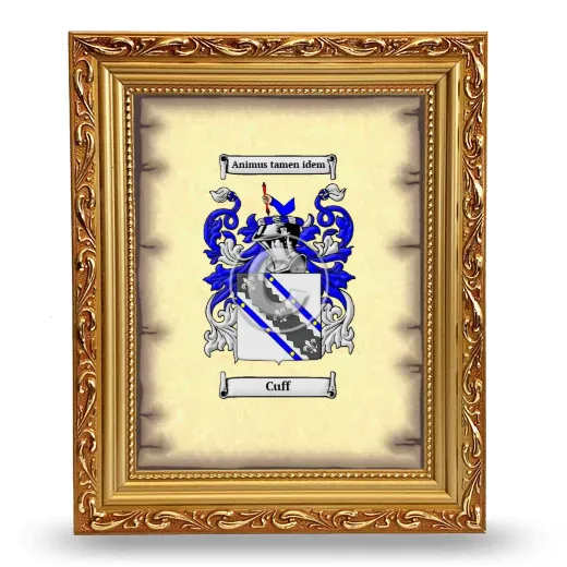 Cuff Coat of Arms Framed - Gold