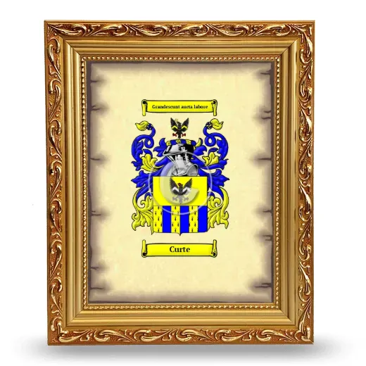 Curte Coat of Arms Framed - Gold