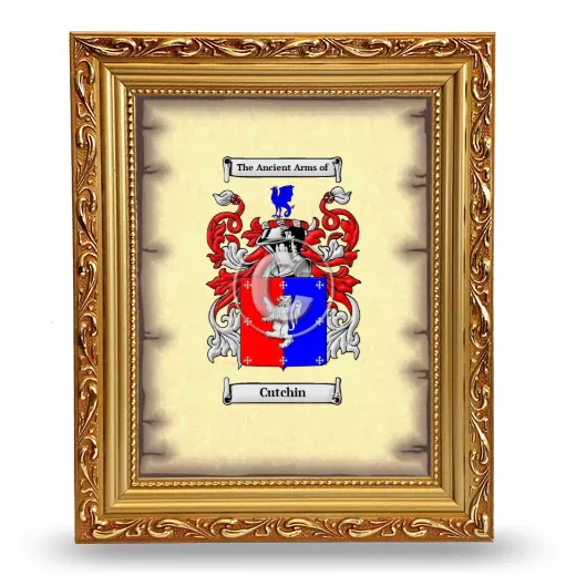 Cutchin Coat of Arms Framed - Gold
