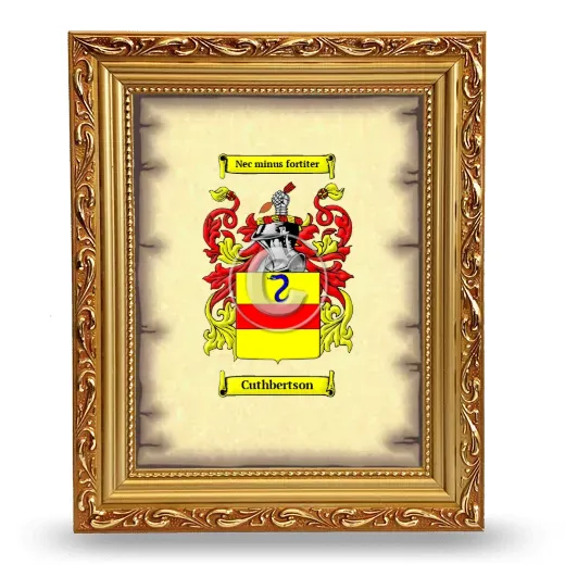 Cuthbertson Coat of Arms Framed - Gold