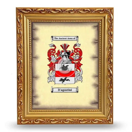 D'agostini Coat of Arms Framed - Gold