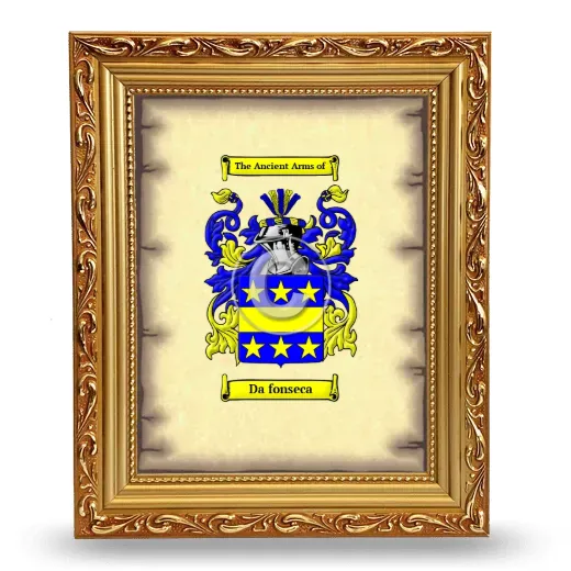 Da fonseca Coat of Arms Framed - Gold