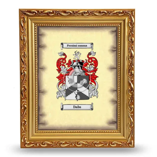 Dabs Coat of Arms Framed - Gold