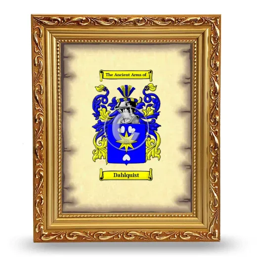 Dahlquist Coat of Arms Framed - Gold