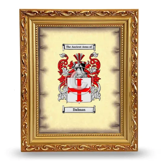 Dalmas Coat of Arms Framed - Gold
