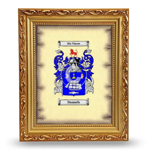 Dannels Coat of Arms Framed - Gold