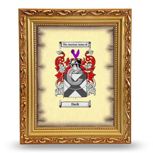 Dark Coat of Arms Framed - Gold