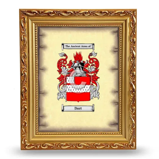 Dart Coat of Arms Framed - Gold