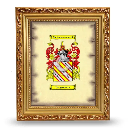 De guevara Coat of Arms Framed - Gold