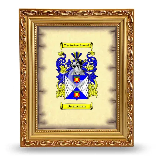 De guzman Coat of Arms Framed - Gold