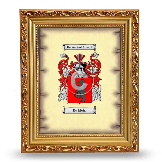 De klein Coat of Arms Framed - Gold