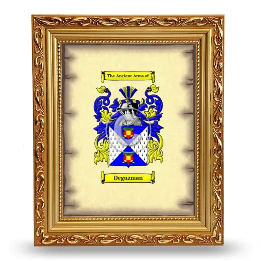 Deguzman Coat of Arms Framed - Gold
