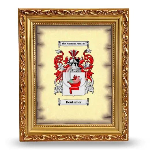 Deutscher Coat of Arms Framed - Gold